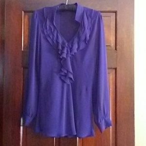 Purple Ruffled Blouse